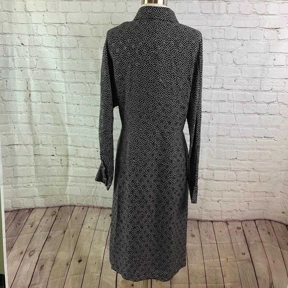LONG Escada Silk Shirt Dress Size 8 - Picture 3 of 11